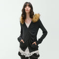 ENDO_PER_SE_Curved_Double_Zip_Detachable_Fur_Collar_Women's_Wool_Hoodies_1082312782128_MISSTT