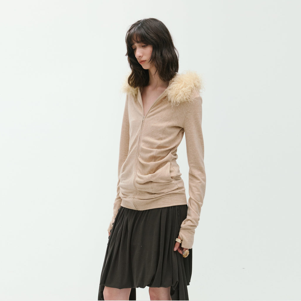ENDO_PER_SE_Curved_Double_Zip_Detachable_Fur_Collar_Women's_Wool_Hoodies_1082312782128_MISSTT