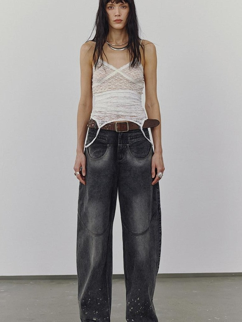 ENDO PER SE Cutout Punk Sling Slim Women's Polyester Cotton Blend Sexy Camisoles