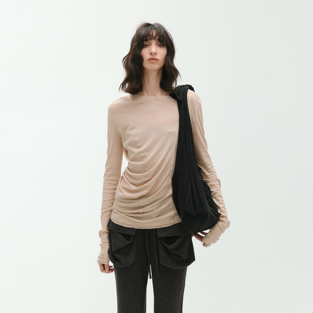 ENDO_PER_SE_Deconstructed_Asymmetric_Curved_Ruched_Women's_Cotton_Long_Sleeve_T-shirts_1086243984052_MISSTT