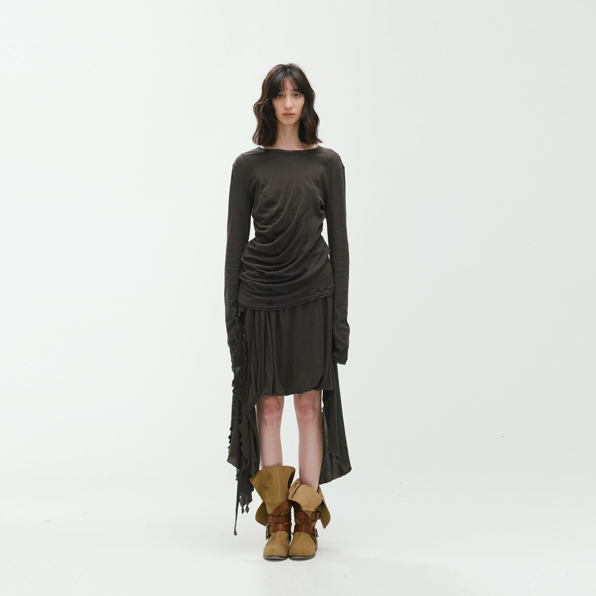 ENDO_PER_SE_Deconstructed_Asymmetric_Curved_Ruched_Women's_Cotton_Long_Sleeve_T-shirts_1086243984052_MISSTT