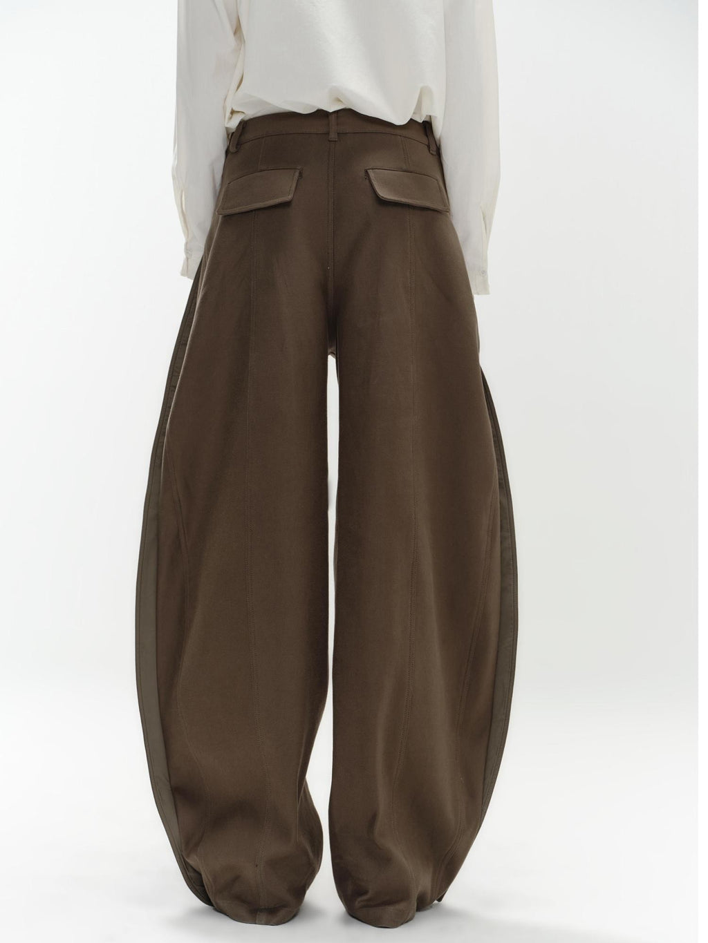 ENDO PER SE Distressed Wide Leg Banana Barn Style Women's Cotton Chinos