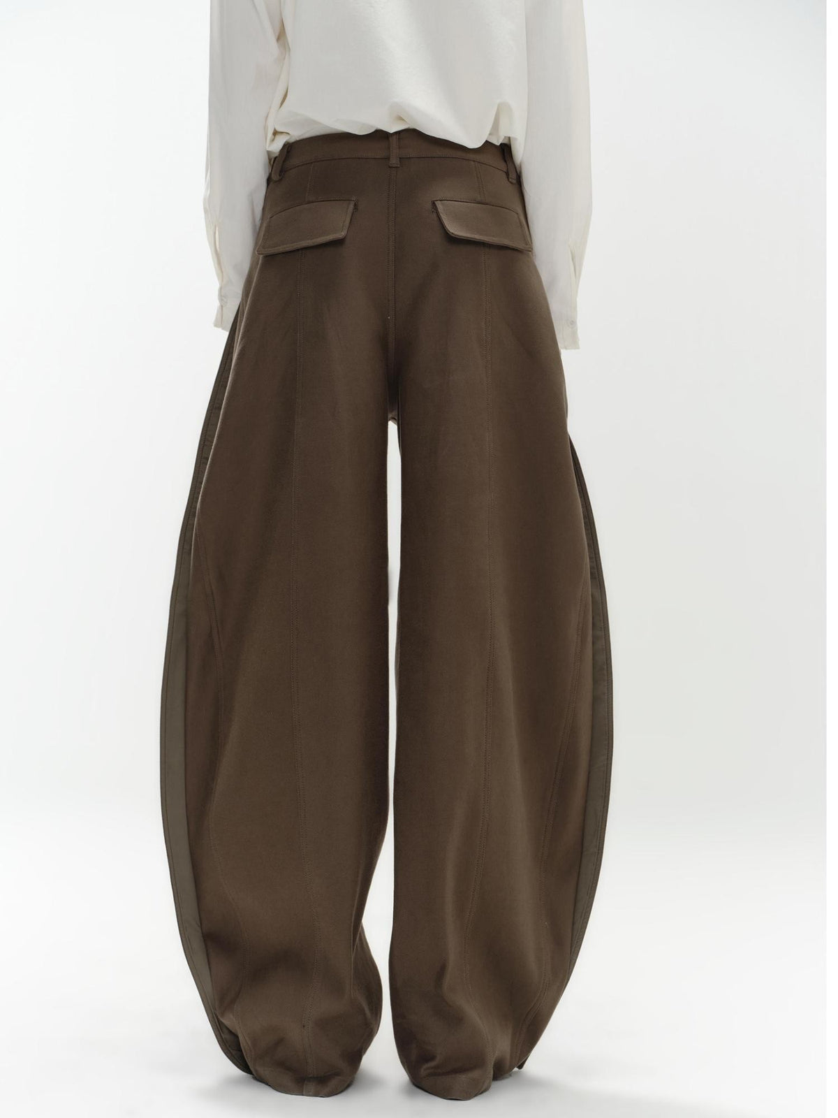 ENDO PER SE Distressed Wide Leg Banana Barn Style Women's Cotton Chinos