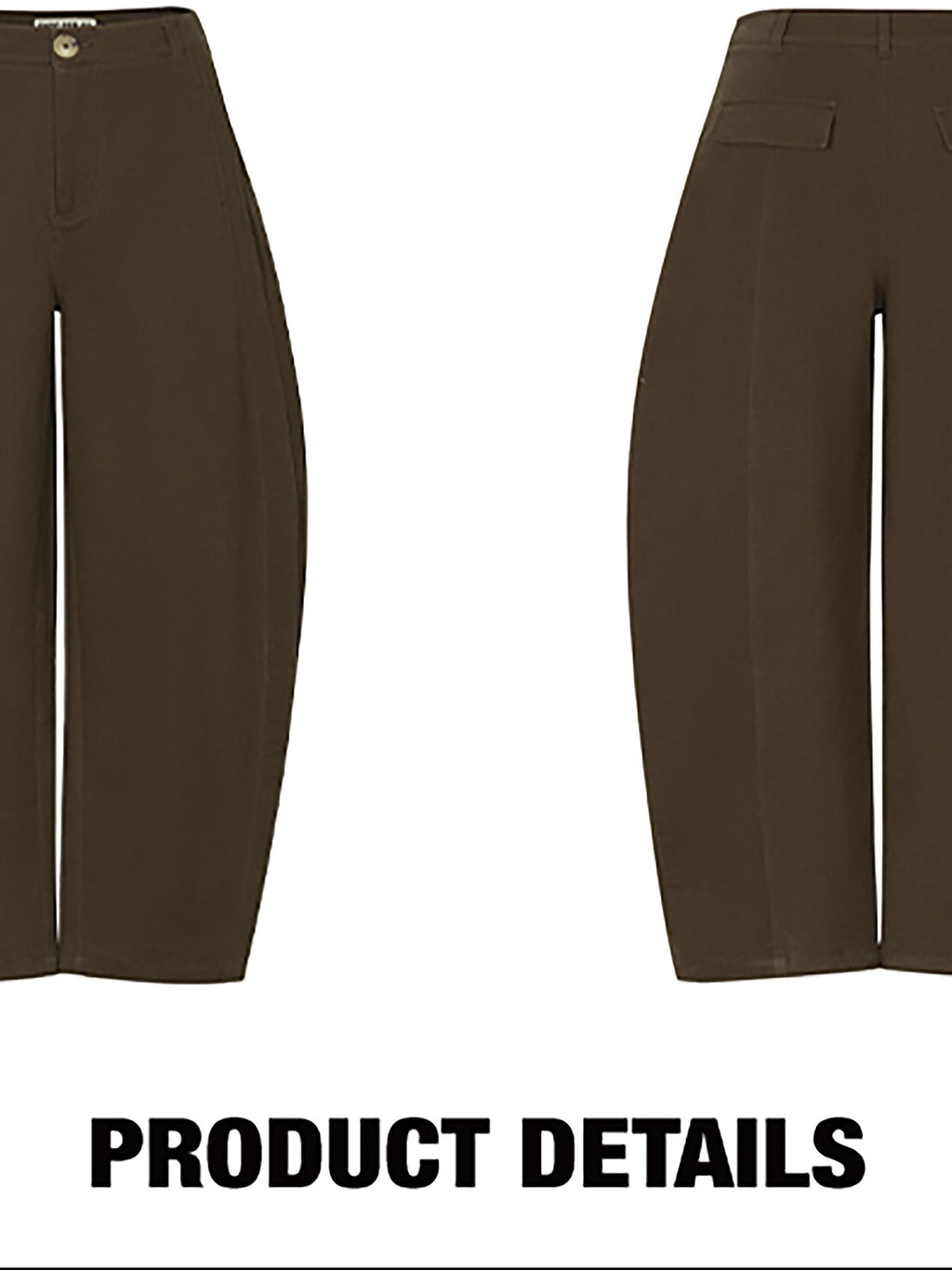 ENDO PER SE Distressed Wide Leg Banana Barn Style Women's Cotton Chinos