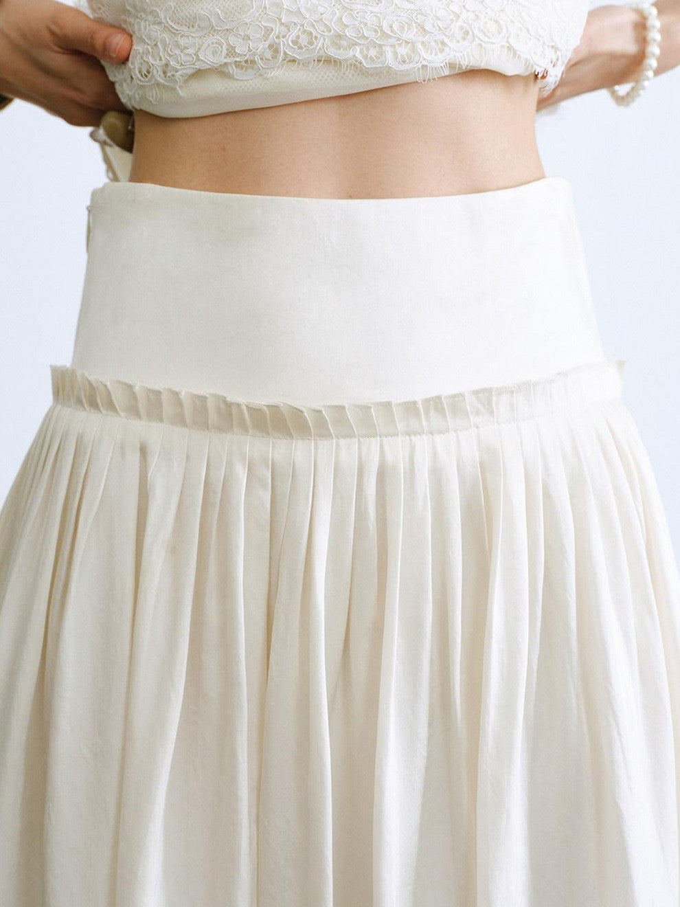 ENDO PER SE Drapey Asymmetric Gathered Women's Recycled Viscose Blend Midi Skirts