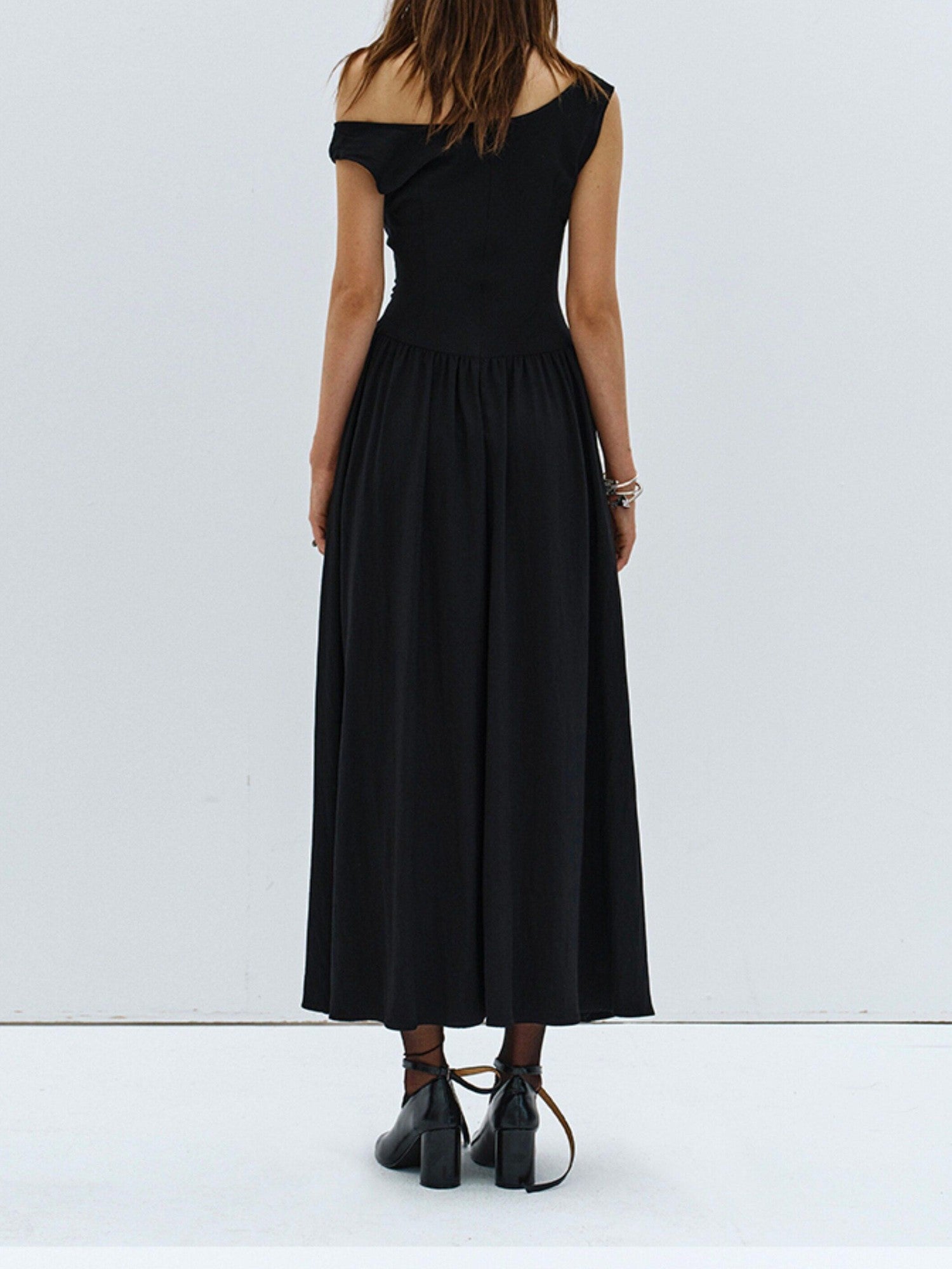 ENDO PER SE Floral One Shoulder Sleeveless A Line Women's Cotton Slip Maxi Dresses