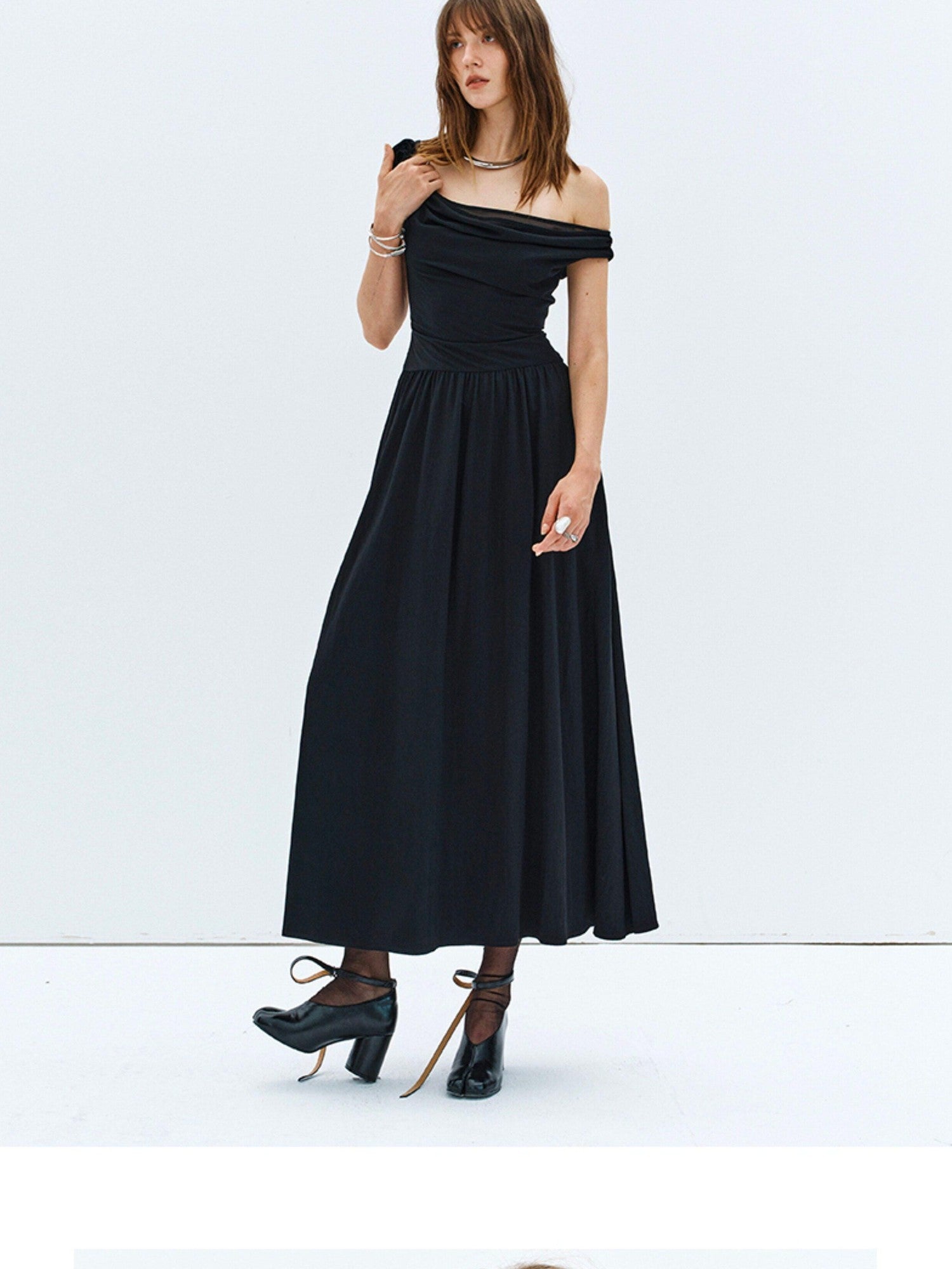 ENDO PER SE Floral One Shoulder Sleeveless A Line Women's Cotton Slip Maxi Dresses