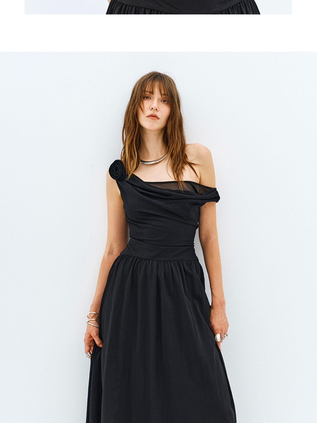 ENDO PER SE Floral One Shoulder Sleeveless A Line Women's Cotton Slip Maxi Dresses