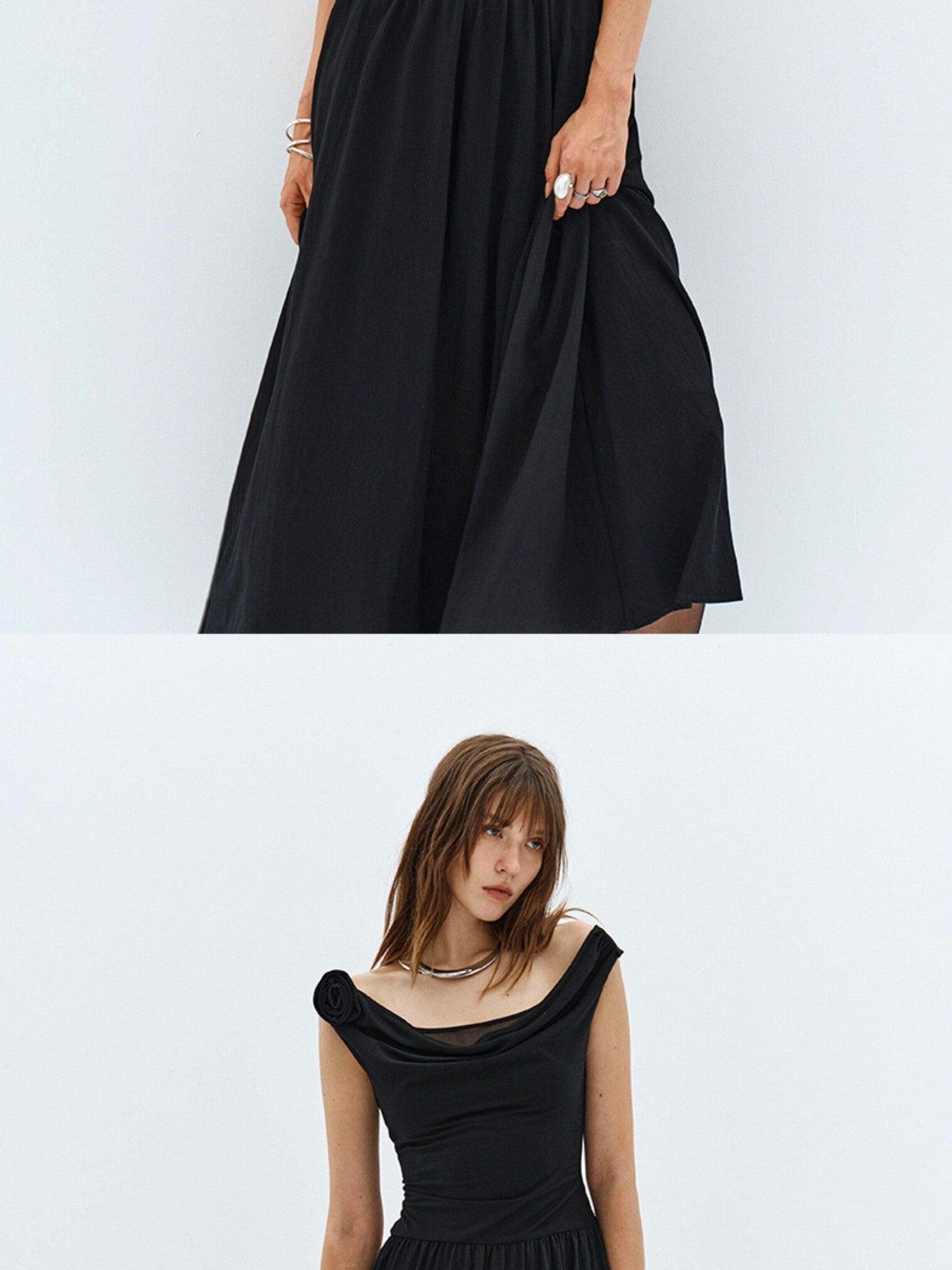 ENDO PER SE Floral One Shoulder Sleeveless A Line Women's Cotton Slip Maxi Dresses