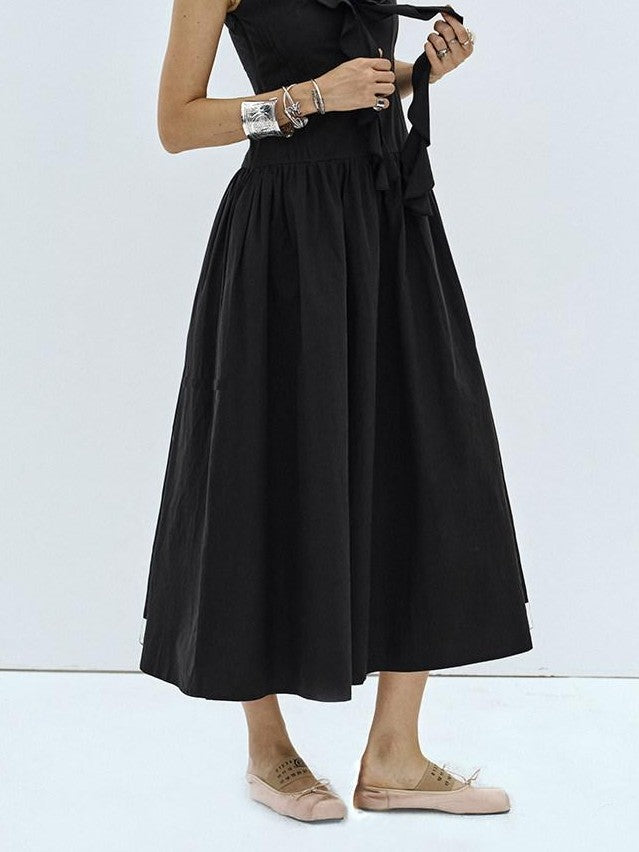 ENDO PER SE Handmade Floral Embroidered Women's Cotton V-neck A Line Slip Maxi Dresses