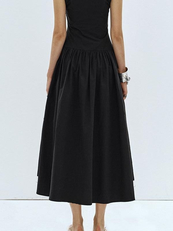 ENDO PER SE Handmade Floral Embroidered Women's Cotton V-neck A Line Slip Maxi Dresses