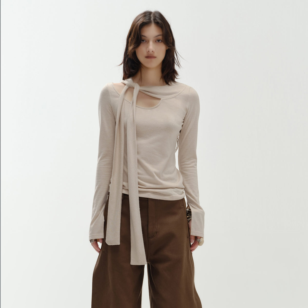 ENDO_PER_SE_Knotted_Asymmetric_Neck_Vintage_Knit_Women's_Polyester_Long_Sleeve_T-shirts_977146267522_MISSTT