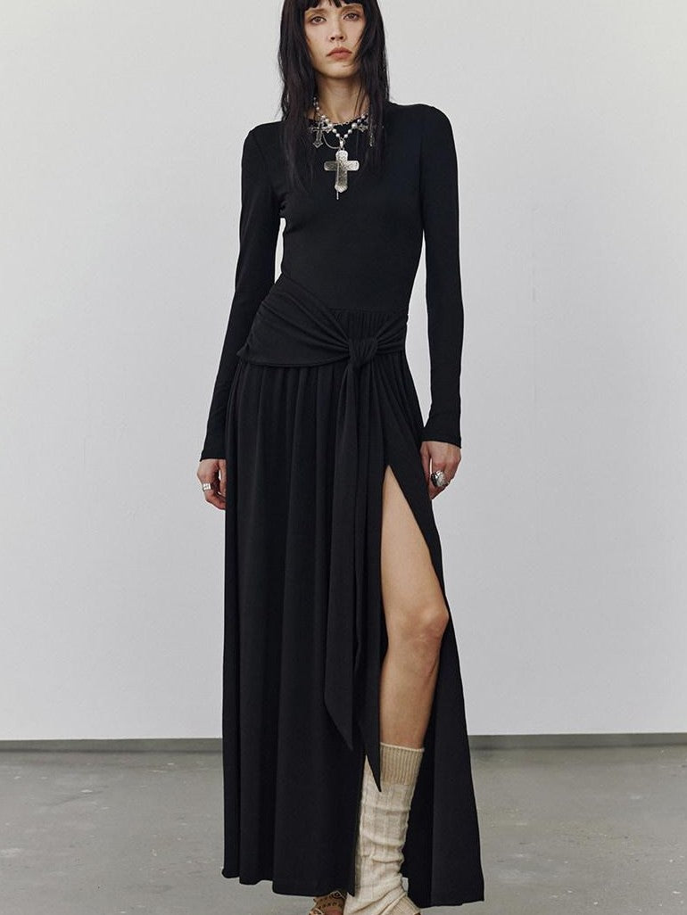 ENDO PER SE Punk Retro Heavily Embellished Cross Pearl Women's Mixed Materials Necklaces