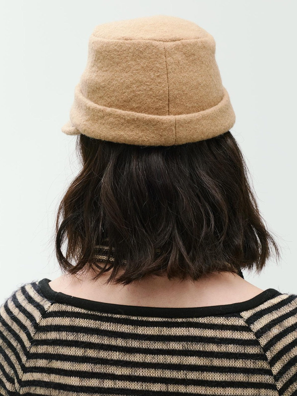 ENDO PER SE Removable Faux Fur Curved Brim Wool Women's Baseball Caps