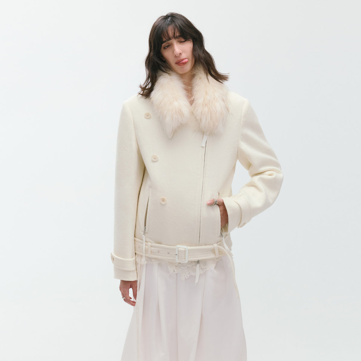 ENDO_PER_SE_Sculpted_Napoleon_Knot_Button_Vintage_Women's_Wool_Short_Coats_1081419779502_MISSTT