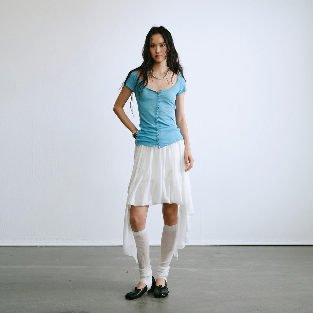 ENDO_PER_SE_Slim_Fit_U_Neck_Button_Front_Sheer_Solid_Cotton_Women's_Short_Sleeve_T-shirts_1043330188601_MISSTT