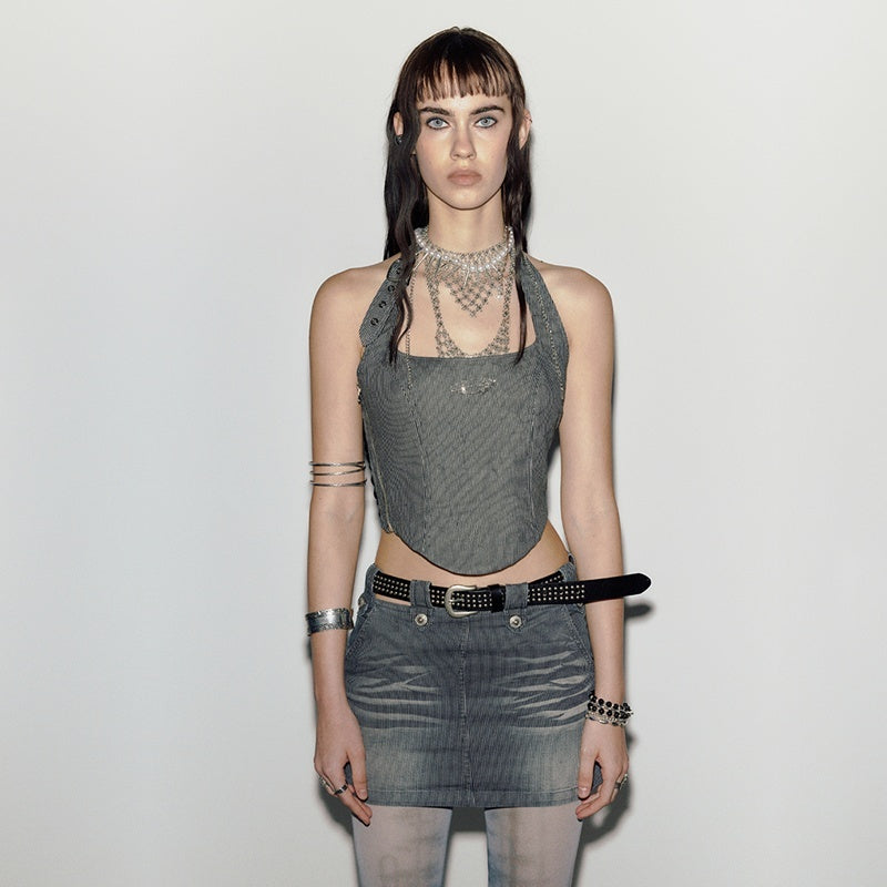 ENDO_PER_SE_Striped_Backless_Rhinestone_Denim_Cropped_Women's_Cotton_Halter_Tops_722272872827_MISSTT