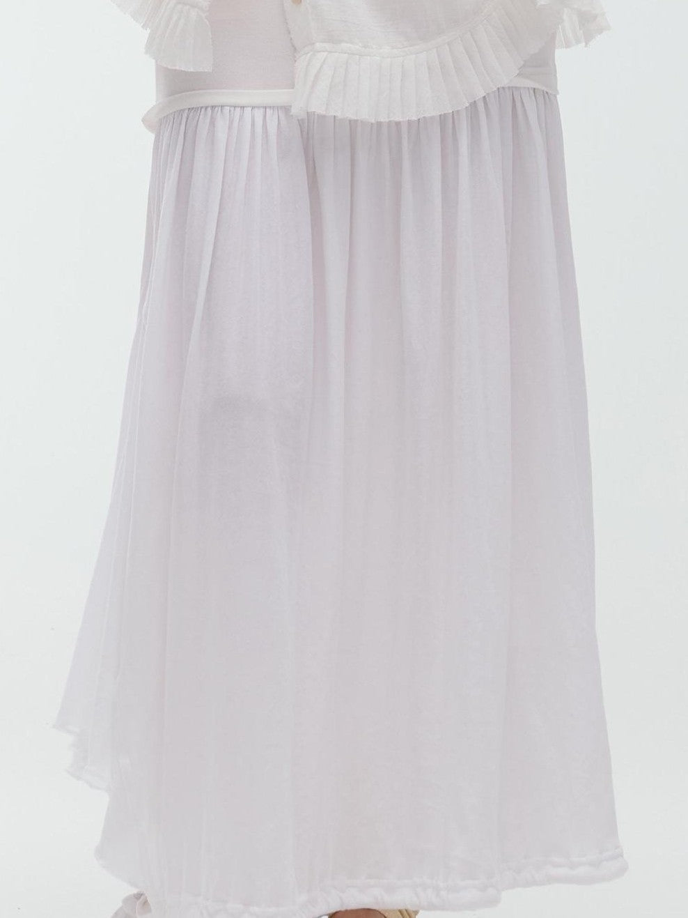 ENDO PER SE Vintage Asymmetric Drawstring Ruched A Line Women's Cotton Midi Skirts