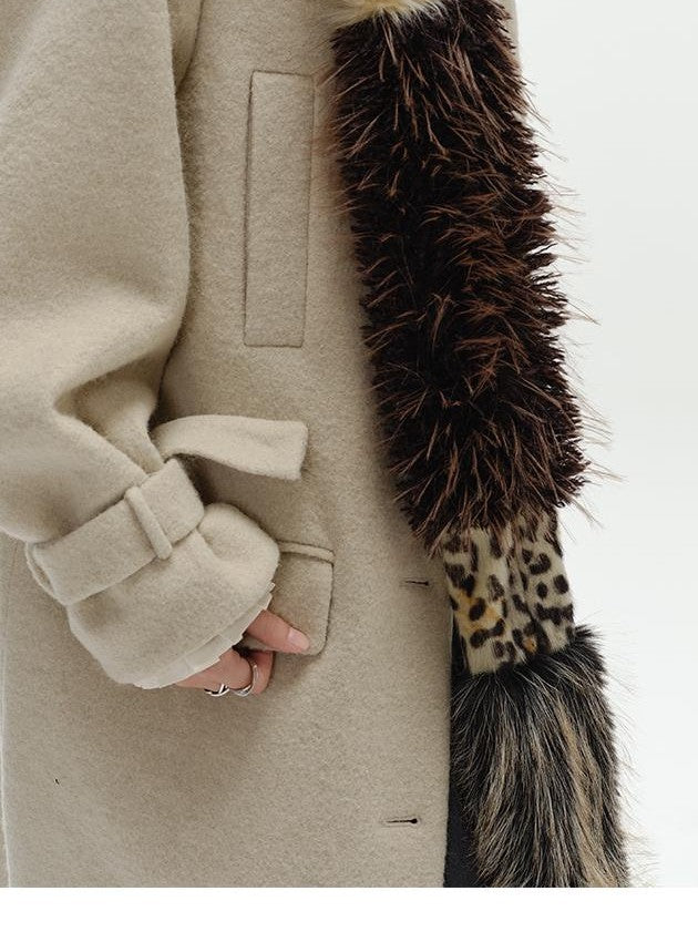 ENDO PER SE Vintage Turtleneck Cocoon Wool Women's Long Coats