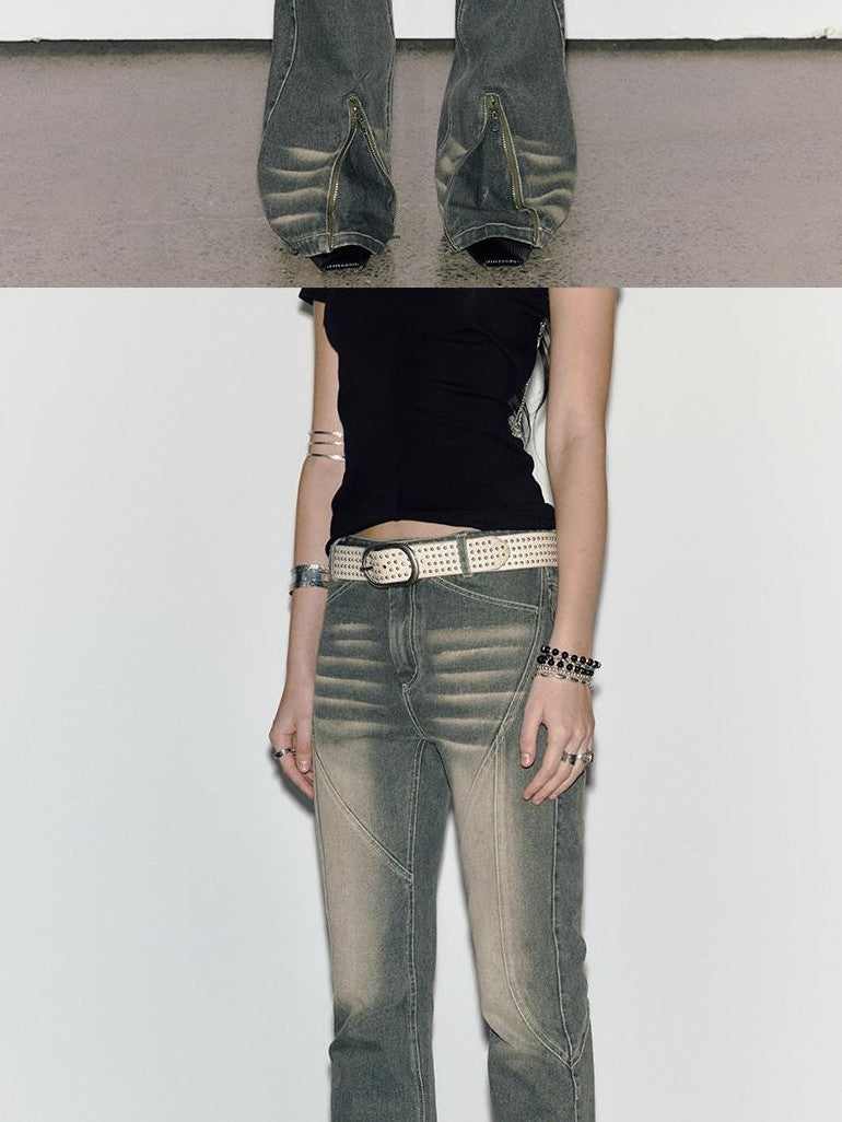 ENDO PER SE Vintage Washed High Waist Light Wash Women's Cotton Stretch Slim Jeans