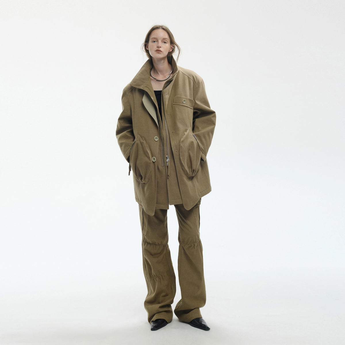 ENDO_PER_SE_Washed_Utility_Faux_Layered_Turtleneck_Cotton_Women's_Short_Coats_983456916972_MISSTT