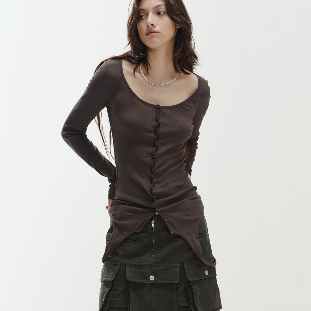 ENDO_PER_SE_Washed_V-neck_Button_Slim_Fit_Breathable_Women's_Cotton_Long_Sleeve_T-shirts_845534916119_MISSTT