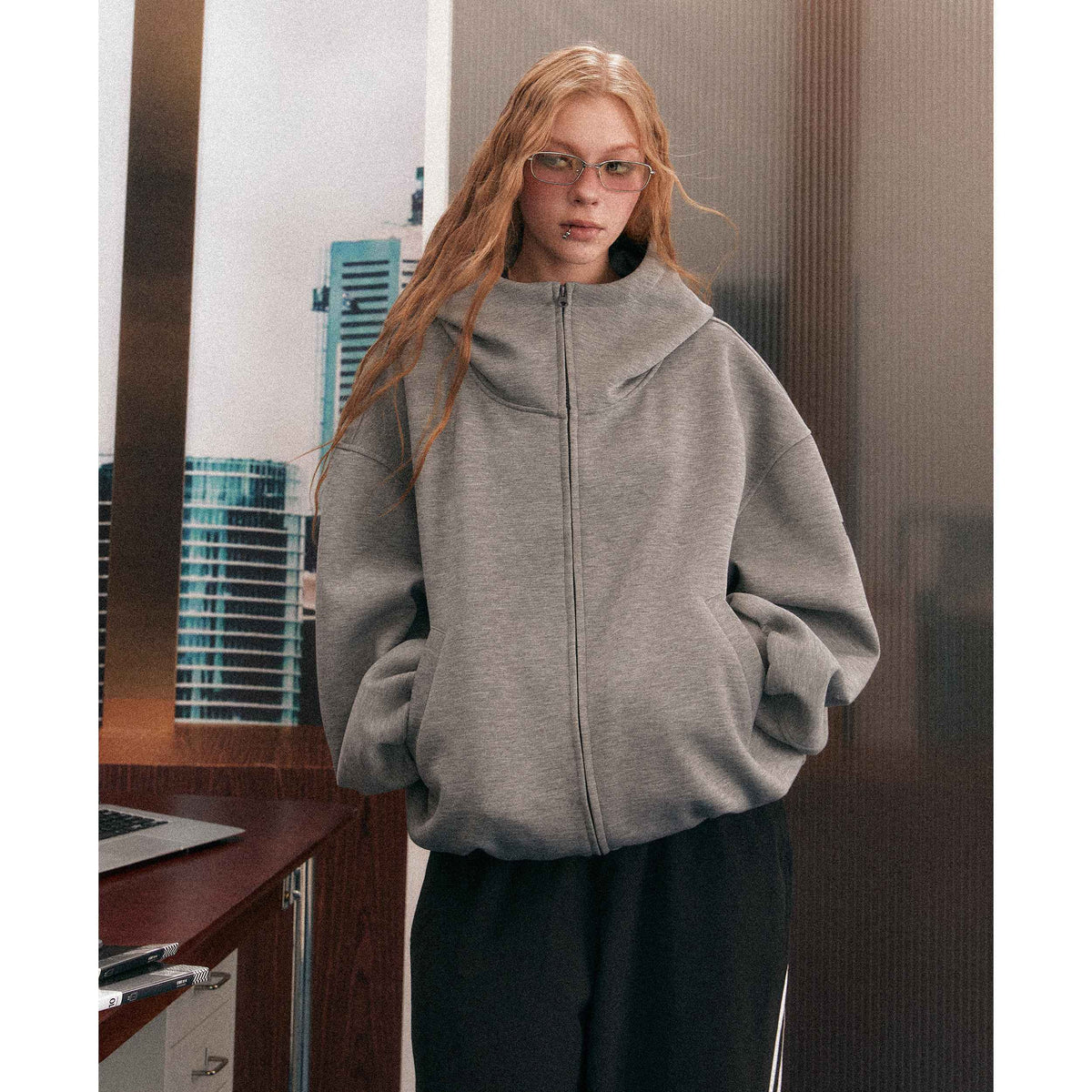 EZEK_Air_Layer_Loose_Pocket_Solid_Color_Women's_Zip-up_Hoodies_817513493005_MISSTT