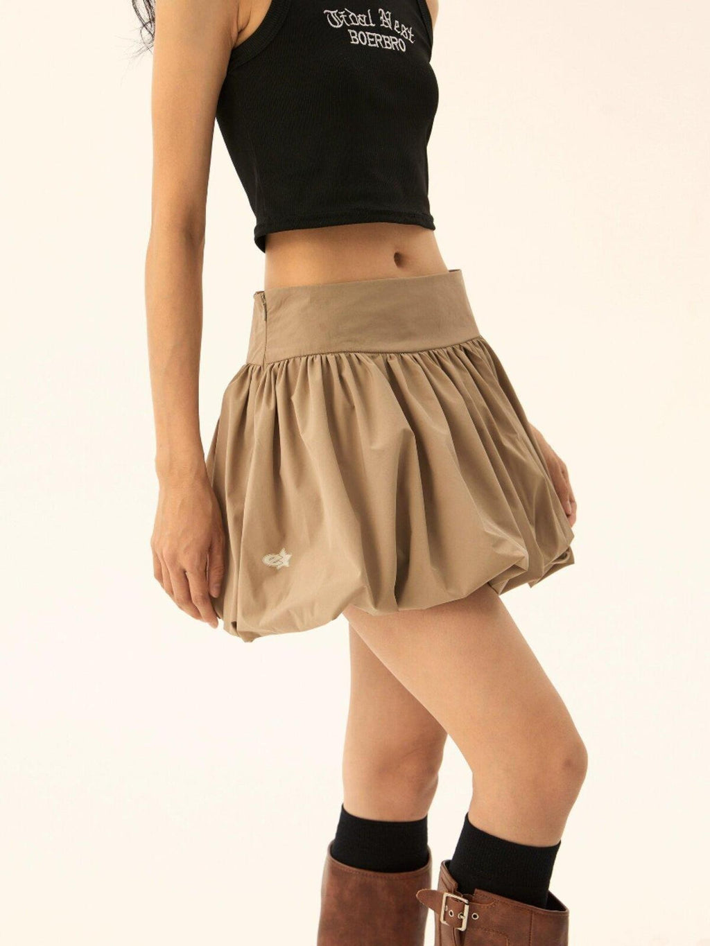 EZEK American Retro High Waist Bud Skirt Pocket Pleated Women's Mini Skirts