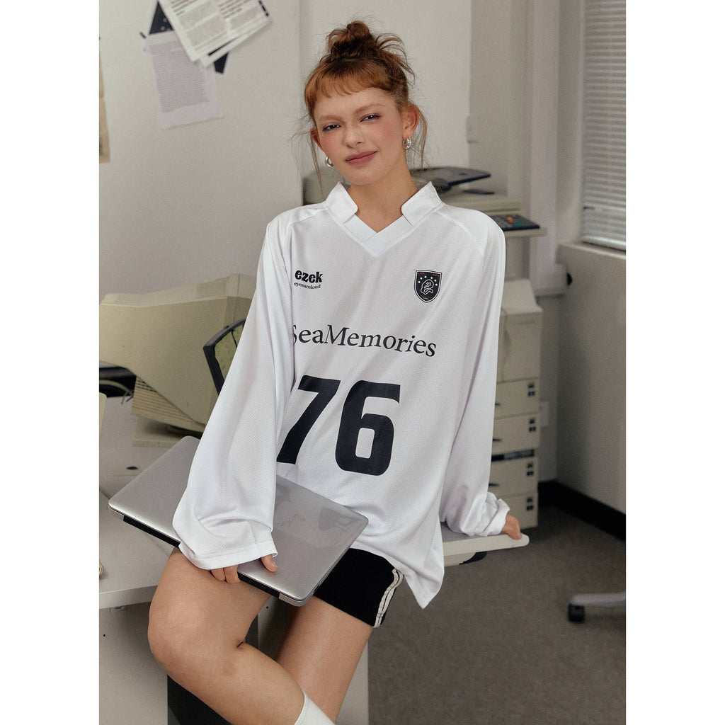EZEK_American_Retro_Jersey_Letter_Print_V-neck_Women's_Polyester_Long_Sleeve_T-shirts_801078471259_MISSTT