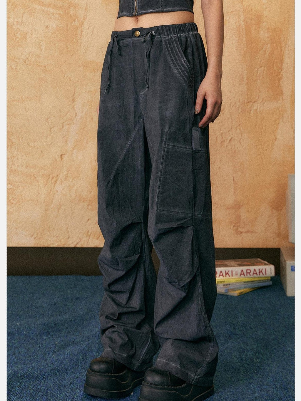 EZEK American Vintage Sexy Camisole Denim Women's Cotton Casual Top & Pants Sets