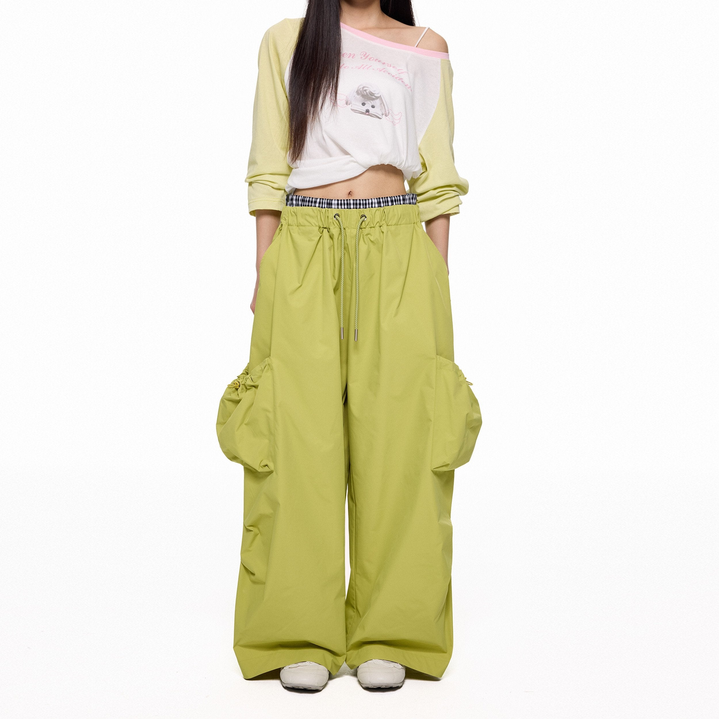 EZEK_Apple_Green_Vintage_Utility_Cargo_Pockets_Women's_Polyester_Wide-leg_Pants_919389249466_MISSTT