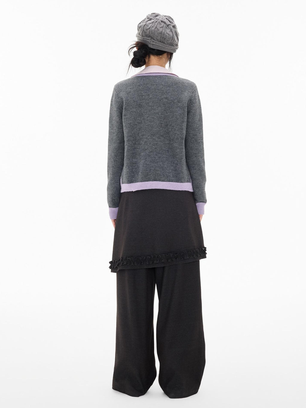 EZEK Argyle Color Block Knit Women's Polyester Cardigans
