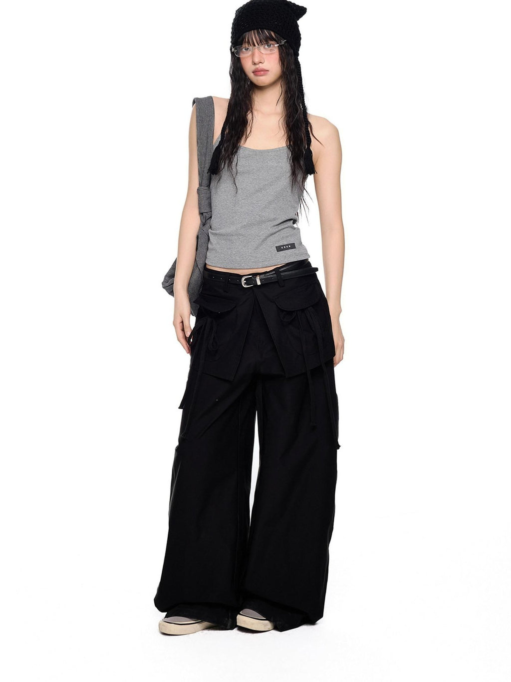 EZEK Backless Halter Printed Slim Fit Cropped Women's Cotton Stretch Camisoles