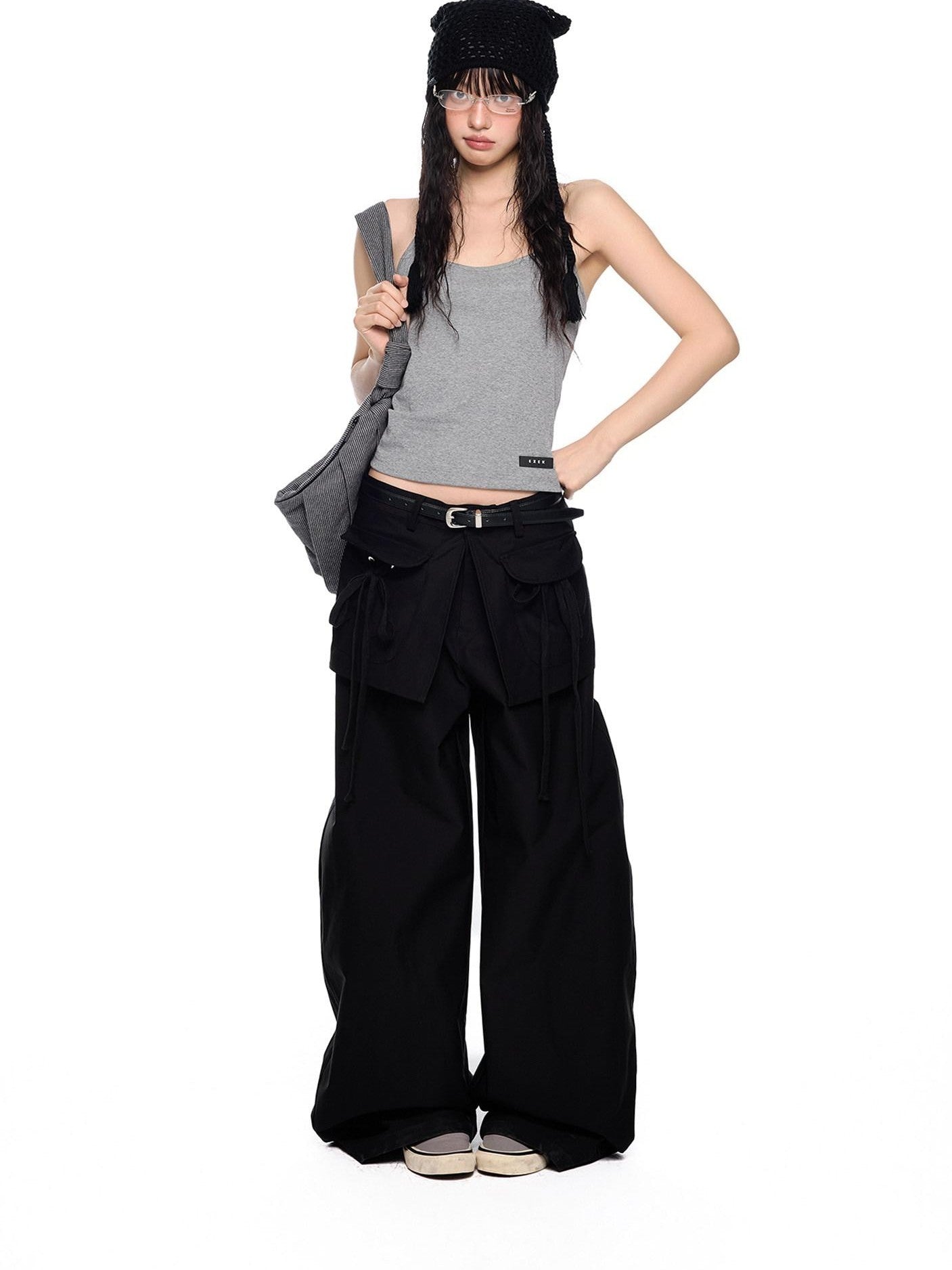 EZEK Backless Halter Printed Slim Fit Cropped Women's Cotton Stretch Camisoles
