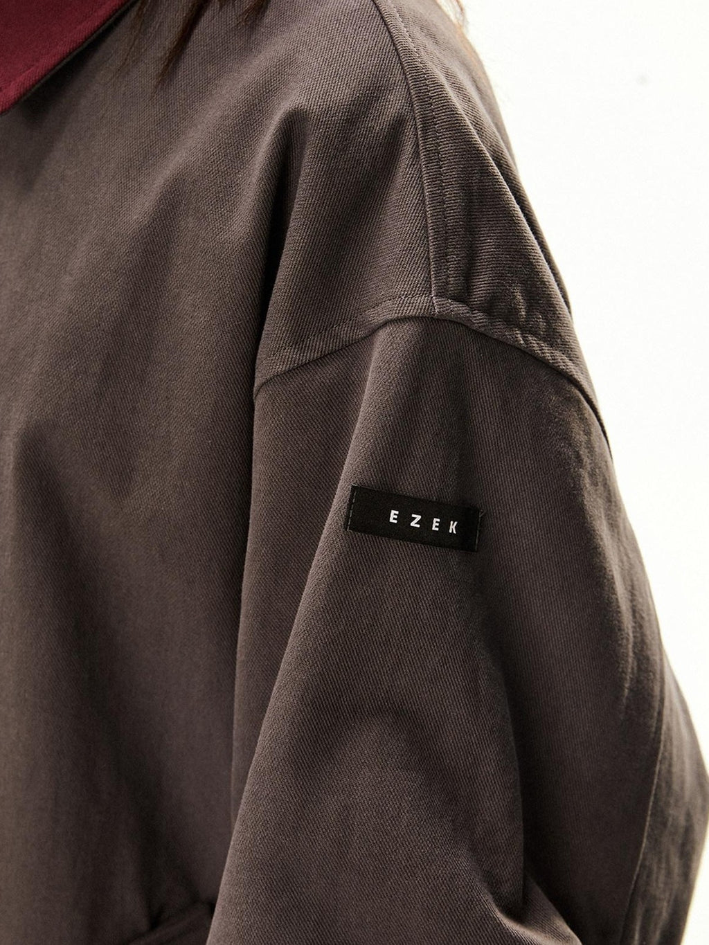 EZEK Barn Oversized Pocketed Zippered Lapel Workwear Women's Cotton Trench Coats
