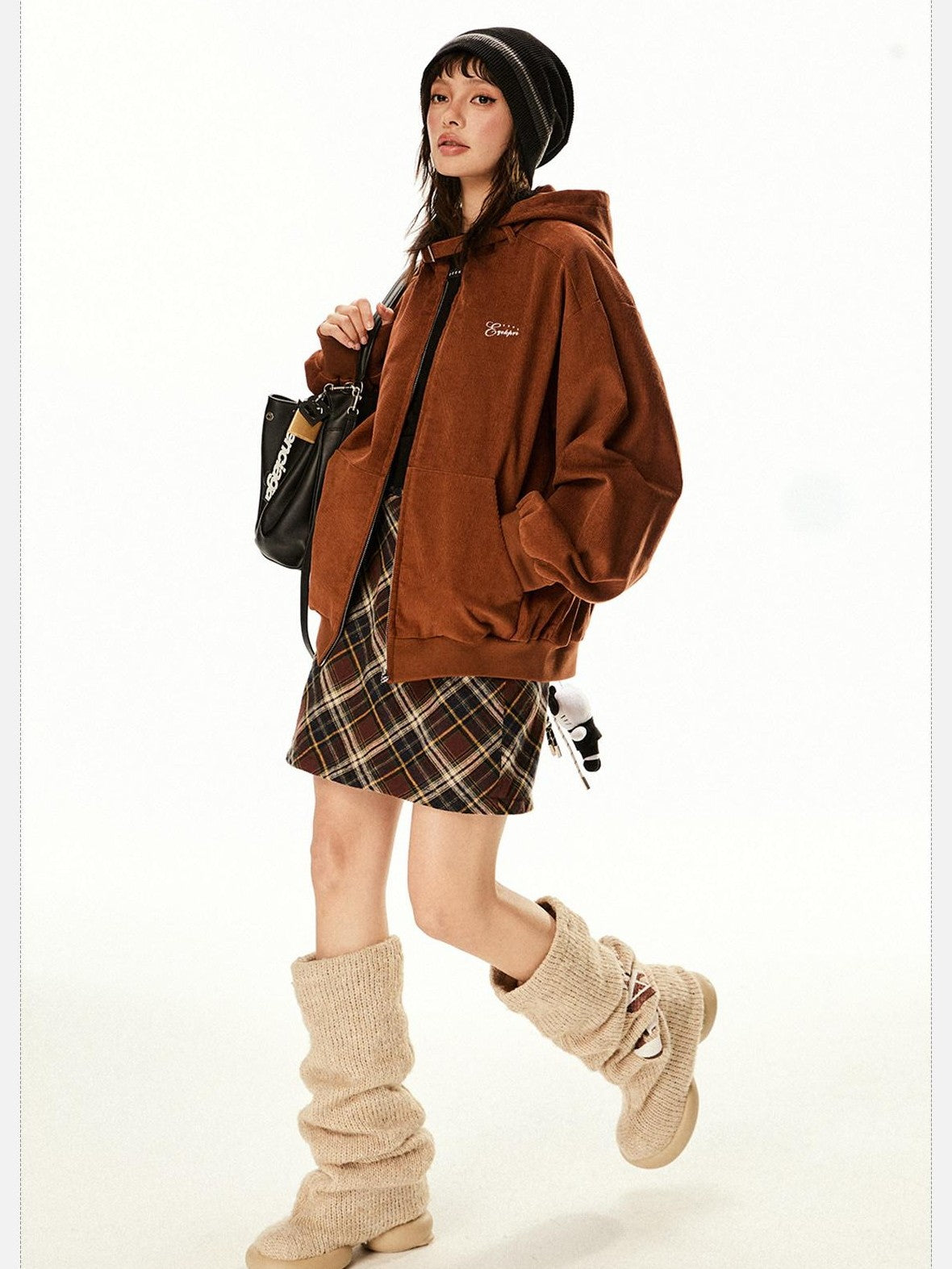 EZEK Barn Style Hooded Zip Pocket Loose Women's 100 Percent Cotton Baseball Jackets