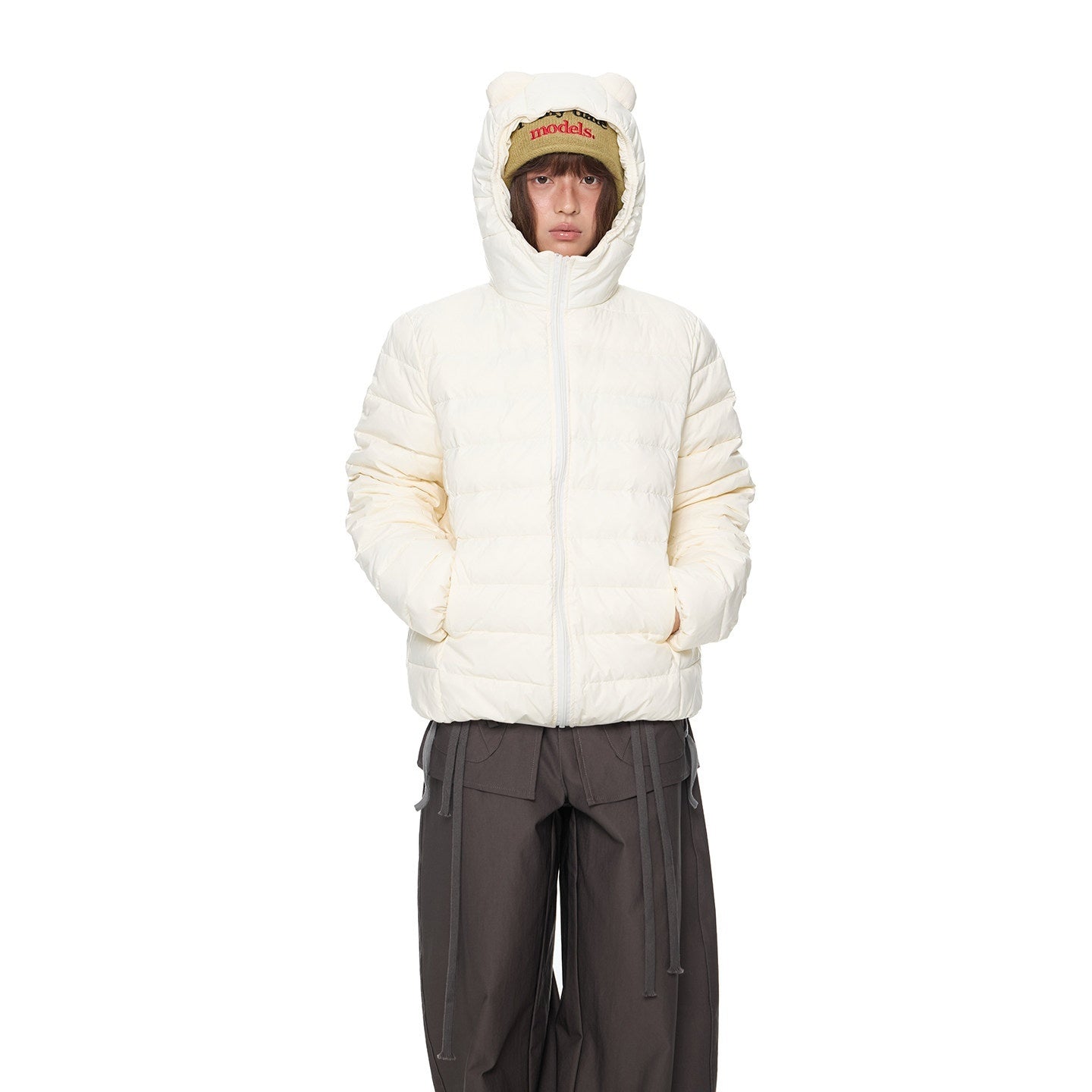 EZEK_Bear_Ear_Ribbed_Quilted_Loose_Hooded_Women's_White_Duck_Down_Down_Jackets_983561395687_MISSTT