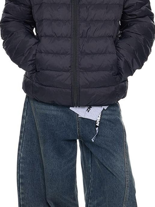 EZEK Bear Ear Ribbed Quilted Loose Hooded Women's White Duck Down Down Jackets