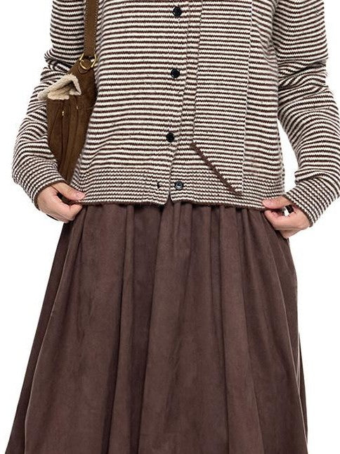 EZEK Black White Polka Dot Knit Stand Collar Women's Polar Fleece Button-up Cardigans