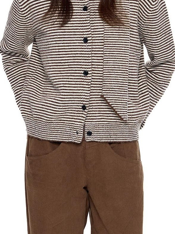 EZEK Black White Polka Dot Knit Stand Collar Women's Polar Fleece Button-up Cardigans