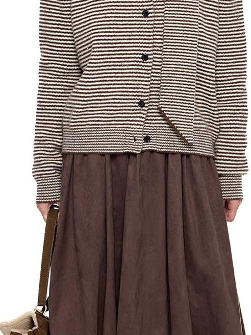 EZEK Black White Polka Dot Knit Stand Collar Women's Polar Fleece Button-up Cardigans