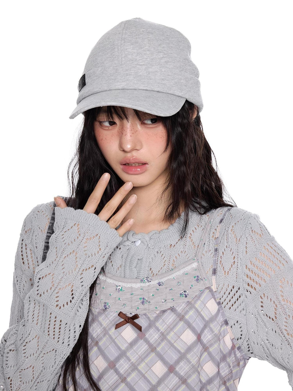 EZEK Breathable Knitted Solid Color Curved Short Brim Equestrian Women's Baseball Caps