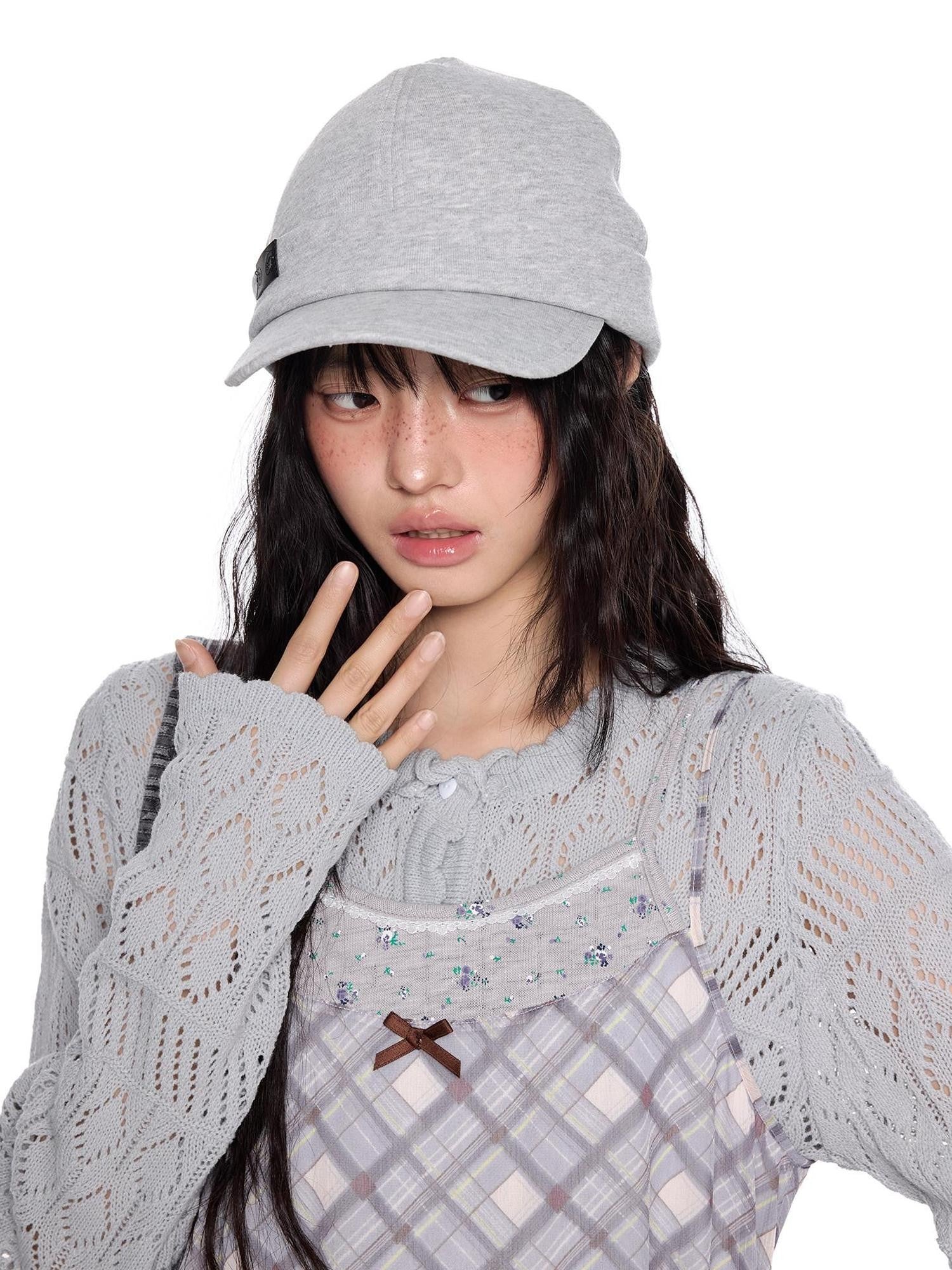 EZEK Breathable Knitted Solid Color Curved Short Brim Equestrian Women's Baseball Caps