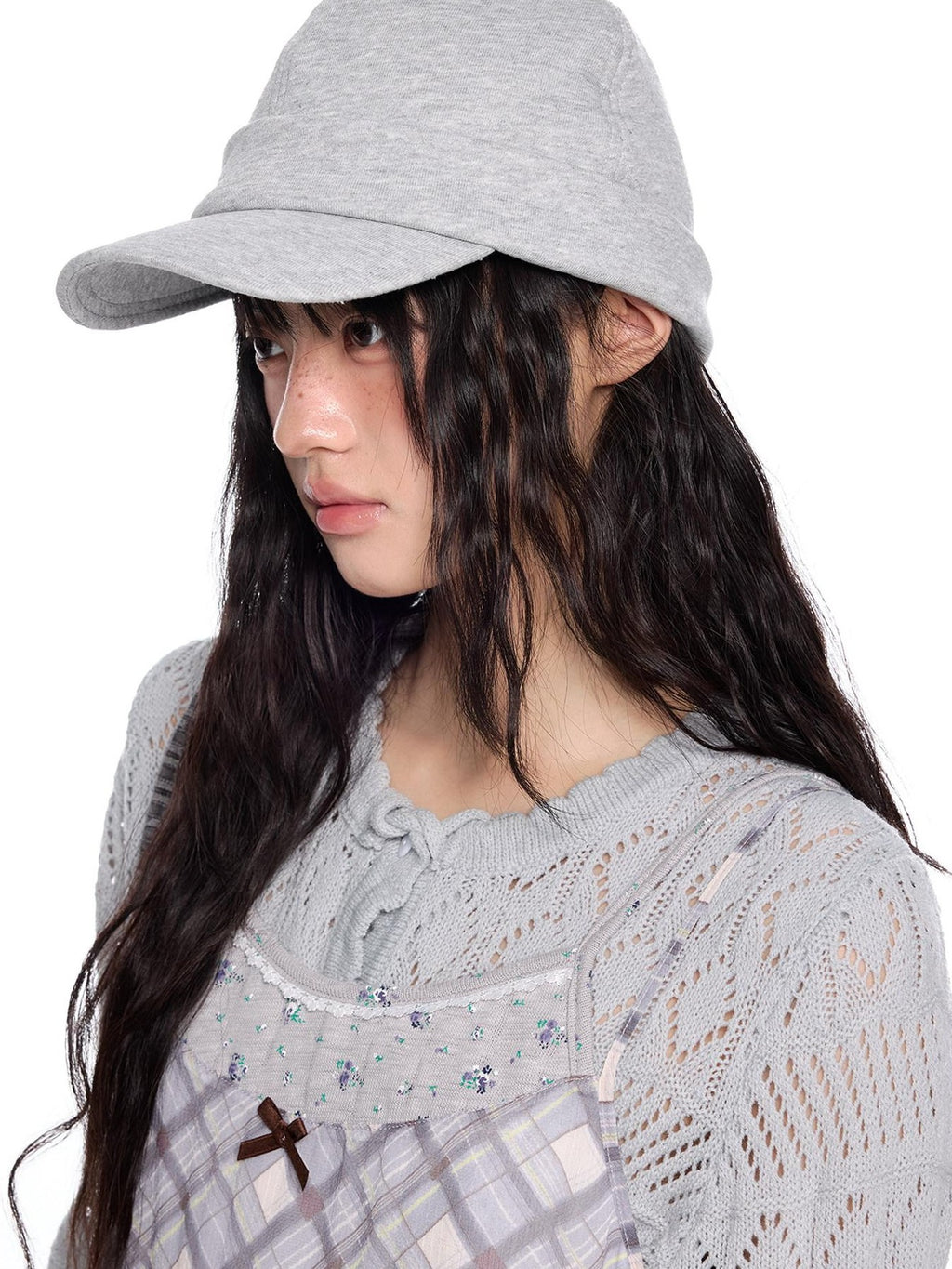 EZEK Breathable Knitted Solid Color Curved Short Brim Equestrian Women's Baseball Caps