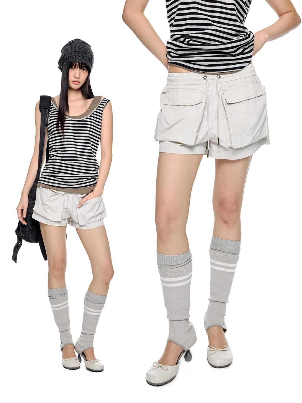 EZEK Breathable Quick Dry Low Rise Gathered Pocket Women's Polyester Athletic Shorts
