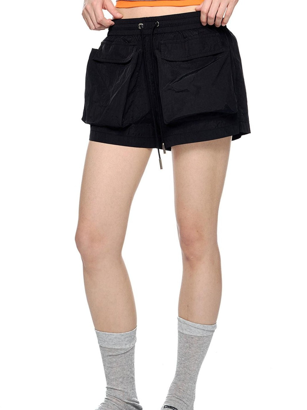 EZEK Breathable Quick Dry Low Rise Gathered Pocket Women's Polyester Athletic Shorts