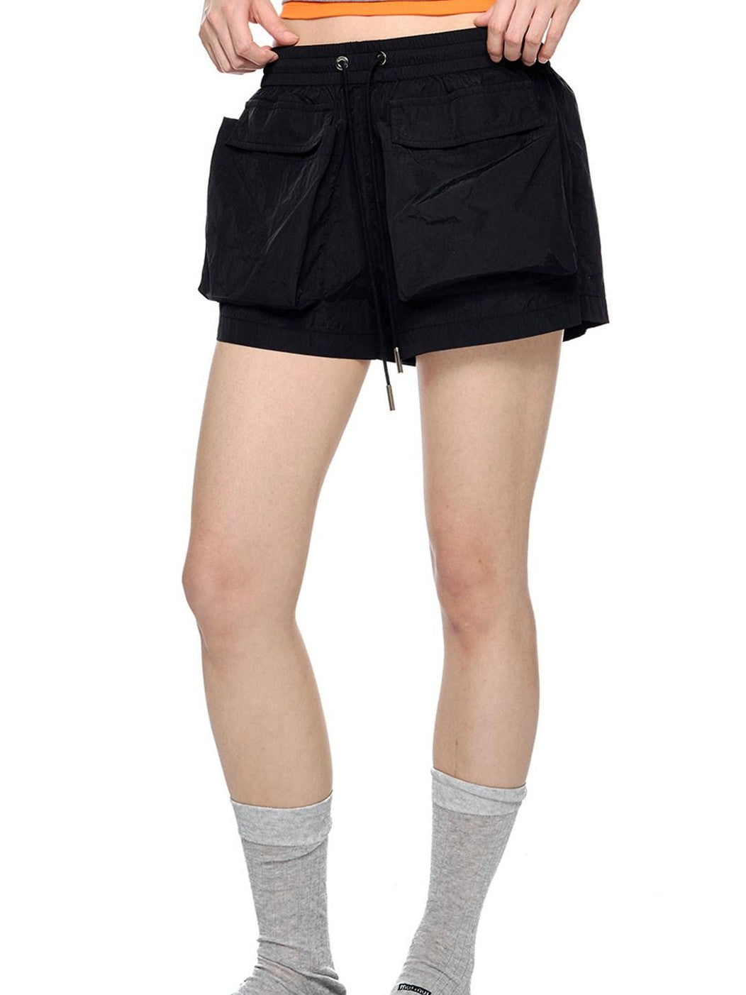 EZEK Breathable Quick Dry Low Rise Gathered Pocket Women's Polyester Athletic Shorts