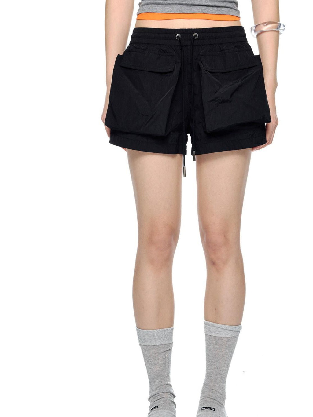 EZEK Breathable Quick Dry Low Rise Gathered Pocket Women's Polyester Athletic Shorts