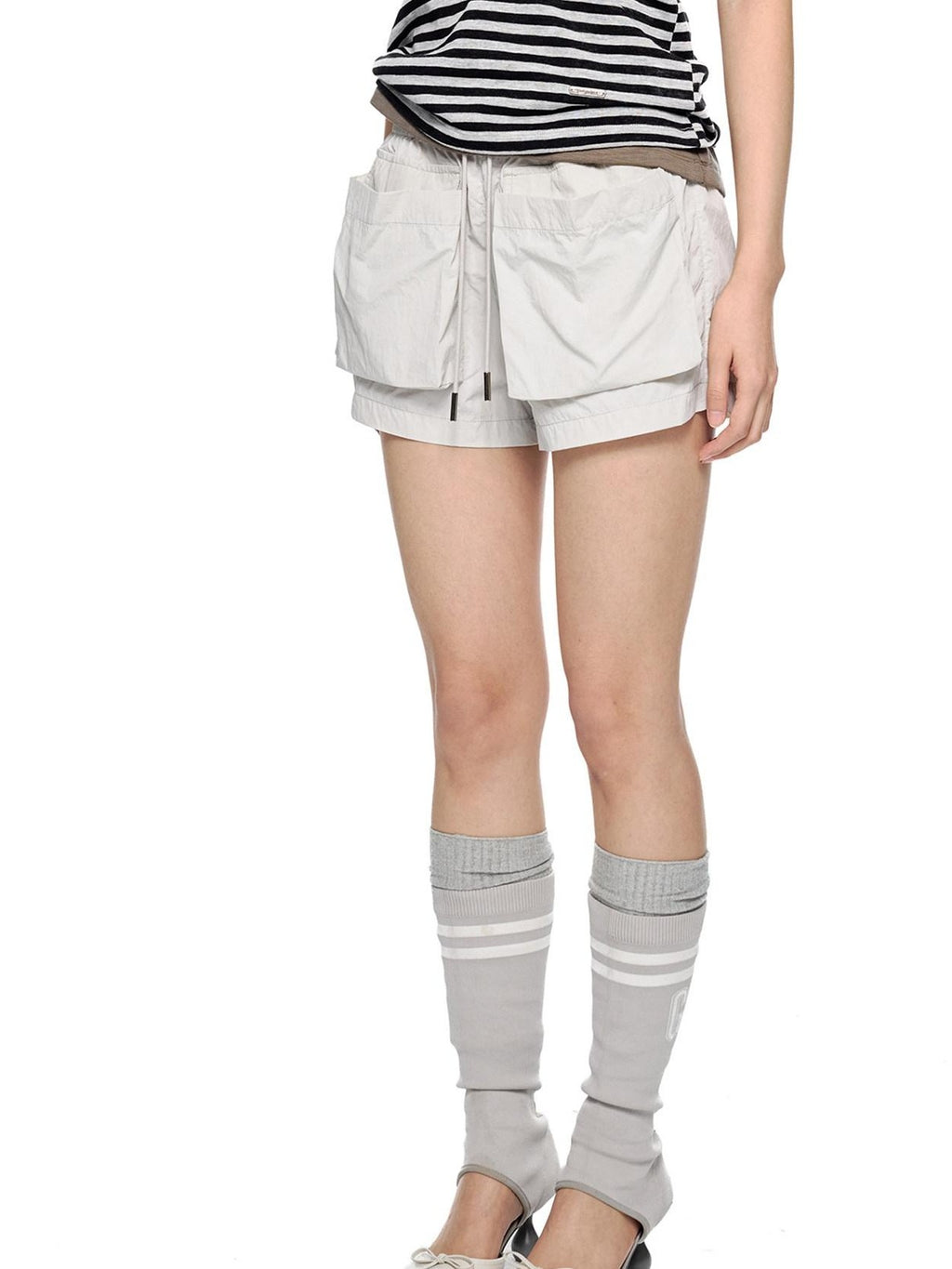 EZEK Breathable Quick Dry Low Rise Gathered Pocket Women's Polyester Athletic Shorts