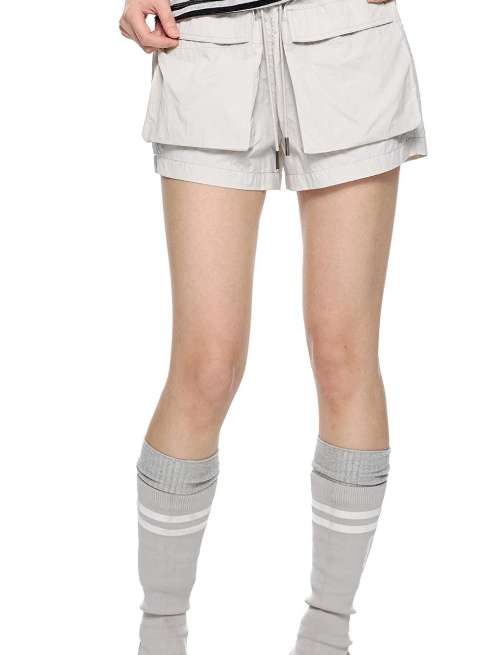 EZEK Breathable Quick Dry Low Rise Gathered Pocket Women's Polyester Athletic Shorts